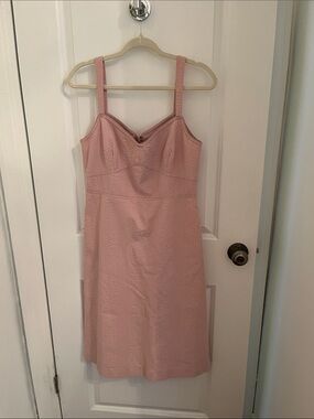 J. Crew Dusty Pink Textured Slip Dress size 10 Large